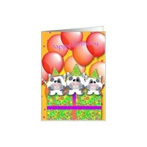  Kitty Cats Birthday Card Card: Toys & Games