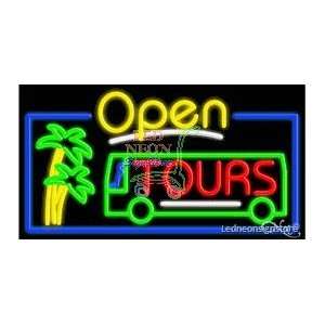 Tours Neon Sign 20 inch tall x 37 inch wide x 3.5 inch deep outdoor 