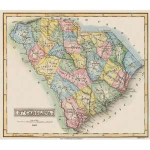    STATE OF SOUTH CAROLINA (SC) FIELDING MAP 1823: Home & Kitchen