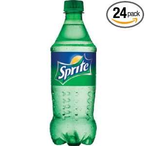 Sprite, 20 Ounce PET Bottles (Pack of 24)  Grocery 