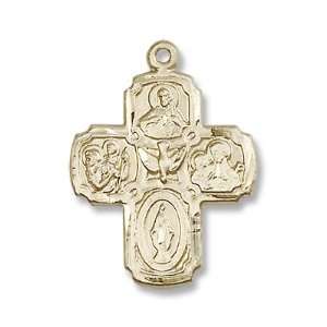  Gold Filled 5 Way Pendant Sacrament Medal First Communion 