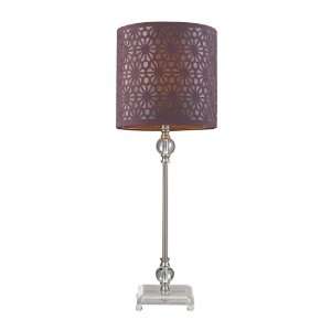  HGTV HGTV145 BRUSHED STEEL / CLEAR TABLE LAMP: Home 