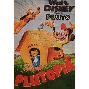  Pluto Walt Disney Productions Short Film Poster Pluto in 