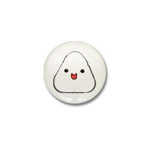  Extra Happy Onigiri Funny Mini Button by CafePress: Patio 