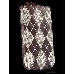  Sena Argyle Pouch for iPhone 4 and iPhone 4S, Black/Orange 