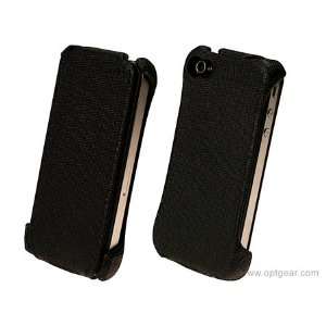   Genuine Leather Slim Armor Case by Opt   Leather Cross Hatching Black