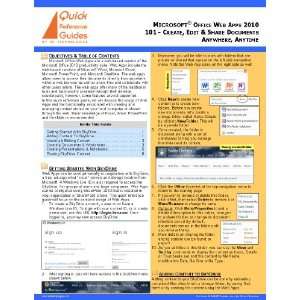 Microsoft® Office Web Apps 2010 Quick Reference Guide 101   Create 