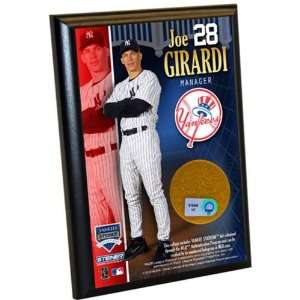  Joe Giradi Plaque with Used Game Dirt   4x6: Patio, Lawn 