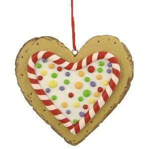  Heart Shaped Frosted Christmas Cookie Ornament: Home 