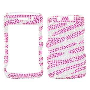  Pink & Silver Zebra Crystal Art Deluxe bling cover case 