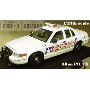  CODE 3 ALLEN TEXAS POLICE DECALS   1/24 & 1/43: Home 