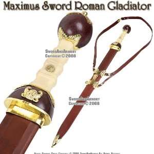  Maximus Roman Gladiator Sword Medieval Gladius w/ Scab 