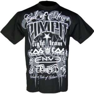  Pimpit Code of Silence & Enve MMA Black Fight Team Shirt 