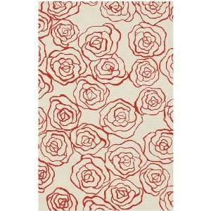  The Rug Market 1 Deco Rose Red Ivory/Red 10X13: Home 