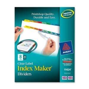  Index Divider, 8 Tab, 20% PCC, Laser/Inkjet Printable 