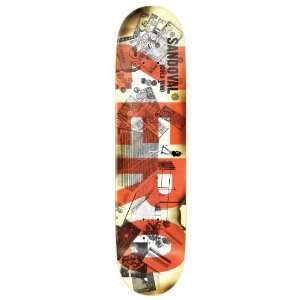   Zero Sandoval Cold War Deck, Yellow/Red, 8.125 Inch: Sports & Outdoors