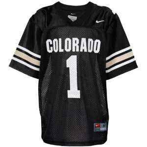 Nike Colorado Buffaloes #1 Youth Replica Football Jersey Black (Medium 