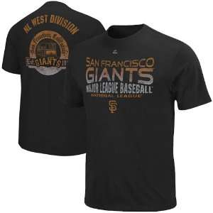   Majestic San Francisco Giants Four Game Sweep Premium T Shirt   Black
