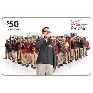  VERIZON MINUTES, REFILL, TOP UP, RECHARGE, PREPAID $50 (E 