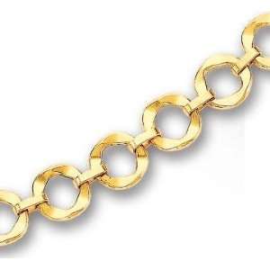  15g Alluring Linking Loops 14k Gold Bracelet Jewelry