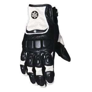   Cleo Womens Motorcycle Gloves Black/White/Black Large L 766 1704