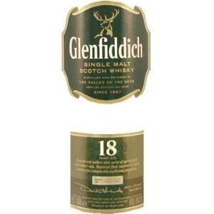  Glenfiddich 18 Year Single Malt Scotch Whisky 750ml 