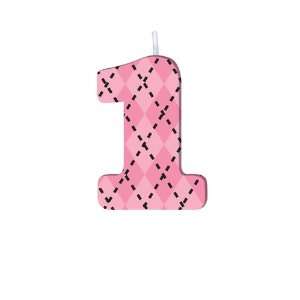  Pink First Birthday Molded Party Candles: Home & Kitchen