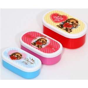  cute dogs Lunch Box Bento Box 3 pcs Toys & Games