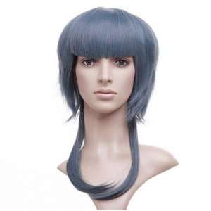  Blue Grey Short Length Anime Cosplay Costume Wig: Toys 