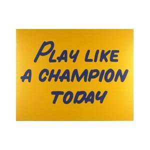  PLAY LIKE A CHAMPION TODAY