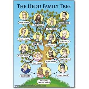  Funny Birthday Card Hedd Family Tree Humor Greeting Daniel 