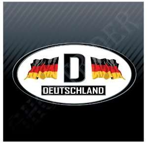 Deutschland Germany German D Flag Car Trucks Sticker Decal