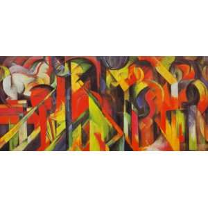   oil paintings   Franz Marc   24 x 12 inches   Stables