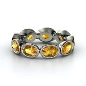  Cloud Nine Ring, 14K White Gold Ring with Citrine Jewelry