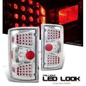   02 03 FORD EXCURSION 4X4 SUV CHROME LED STYLE TAIL LIGHT: Automotive