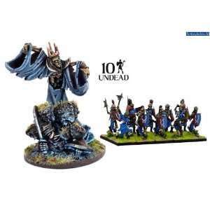  Kings of War   Undead Liche King with Revenant Guard 