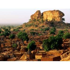  Overhead of Dogon Village Near Bandiagara, Songo, Mali 