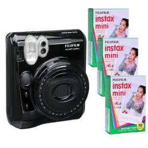   Fujifilm Instax Mini Film with 10 Exposures FU64 INM50KK30 (Black