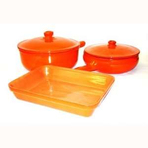  Terracotta Cookware Set in Orange Heat Diffuser: None 