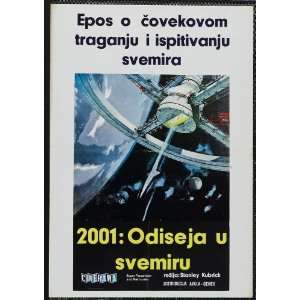  2001 A Space Odyssey Poster Yugoslavian 27x40 Keir Dullea 