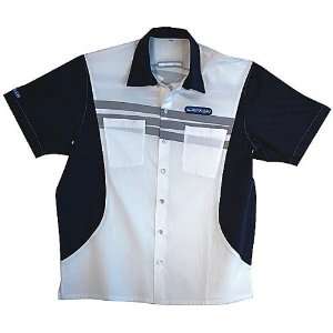  AXO Team Mens Short Sleeve Button Up Casual Shirt   White 