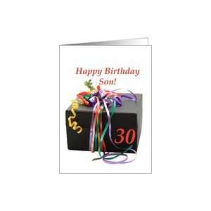  son 30th birthday gift with ribbons Card: Toys & Games