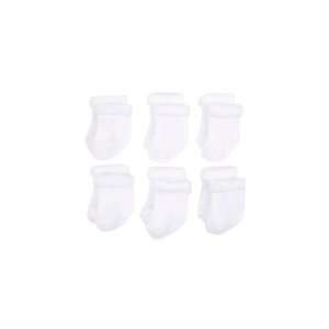  Gerber 6 pk socks   white: Toys & Games