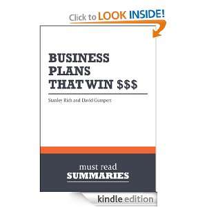Summary Business Plans That Win   Stanley Rich and David Gumpert 