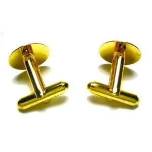   10 X Gold Tone Cufflink Backs Setting 15mm Pad DIY Findings: Jewelry