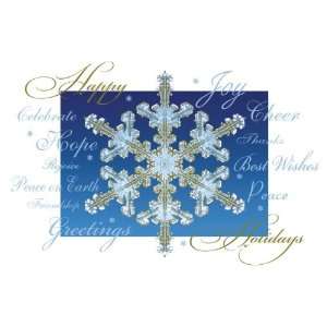  Birchcraft Studios 3398 Snowflake of Blue and Gold   Gold 