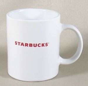 Starbucks Coffee Company Cup Mug 2009 White Red Letters  