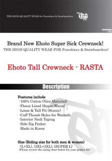 Ehoto Ski & Snowboard Tall Crewneck   RASTA CREW  