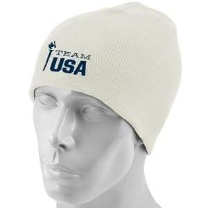  2010 Winter Olympics Team USA Youth White Knit Beanie 