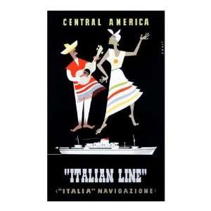  Alda Sassi   italian Line / Central America Giclee